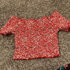 Red crop top size small